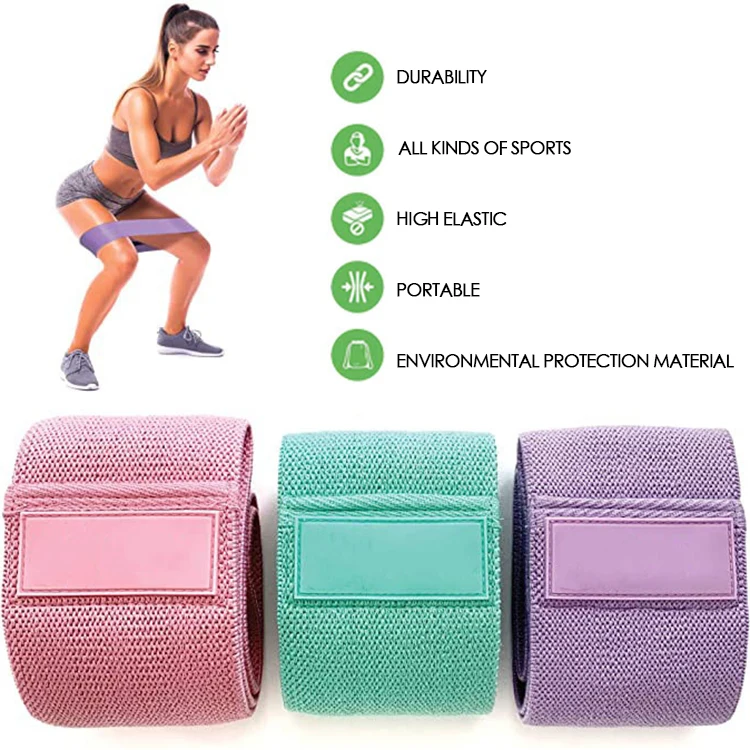 Custom Logo Yoga Pull Ups Stretching Gym Exercise Fitness  Booty Rubber Private Label Resistance Hip Circle Bands