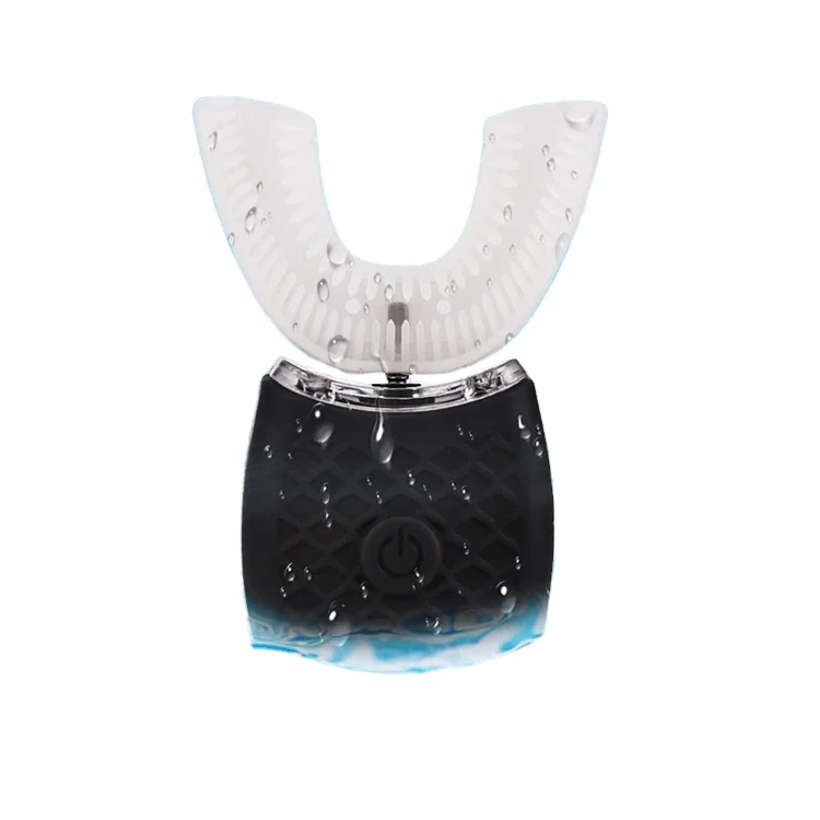 Ultrasonic U-shaped Toothbrushes for Teeth Whitening 360 Mouth Cleansing Protection Led Light   Wireless Charging