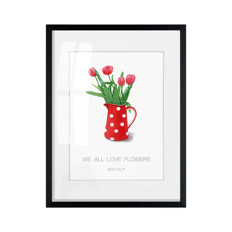 modern flower and plant nursery wall picture art mdf frame decorative painting