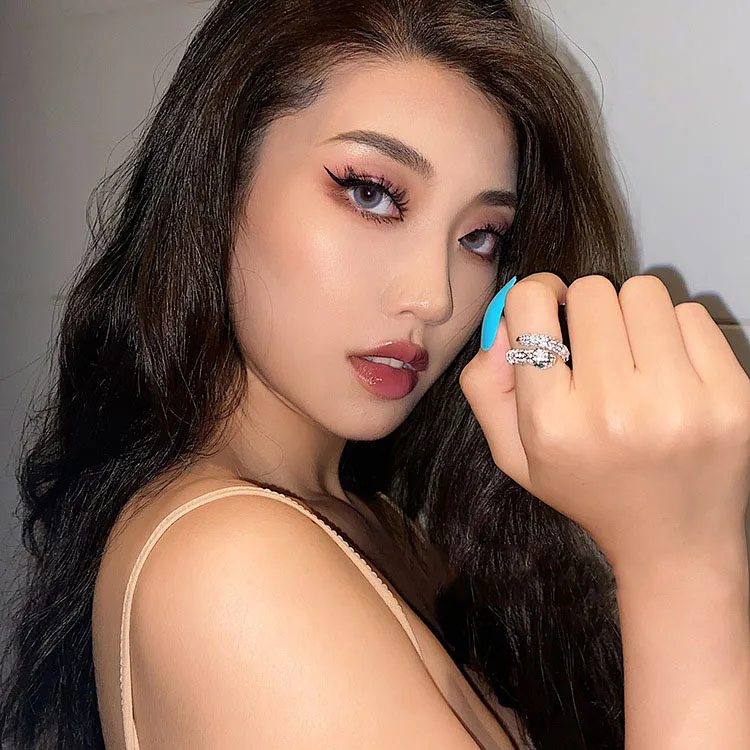 Personalized Snake-shaped Open-mouth Ring Animal Ring For Women Jewelry Wholesale