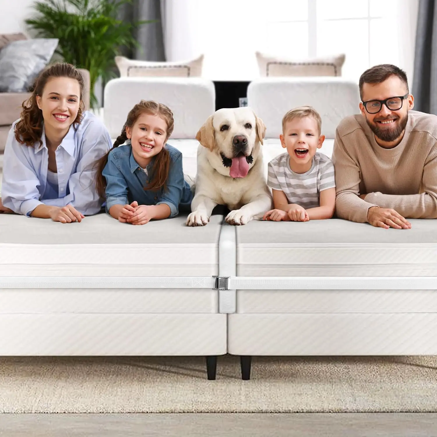 Twin to King Converter Kit-Bed Bridge Mattress Extender Set for Home Furniture Converts Twin Beds into King Size Bed Connector