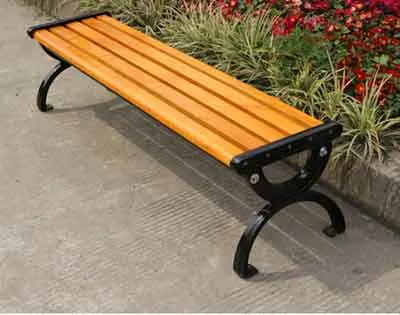 Heavy Duty All Weather Rust Free 2345 Seats Wood Customized Decorative Outdoor Garden/Park/Patio Bench with Cast Aluminum Legs