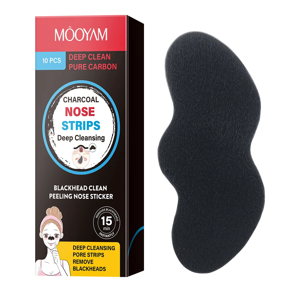 Private Label High Quality Nose Strips For Blackheads Removal Face Dot Spot Pore Purifying Charcoal Peel Off Nose Mask