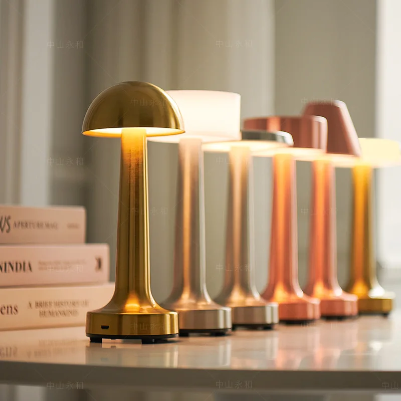 Touch Switch Led Bedside Night Lights Chargeable Desk Light Rechargeable Usb Bar Restaurant Led Table Lamp For Restaurant Hotel