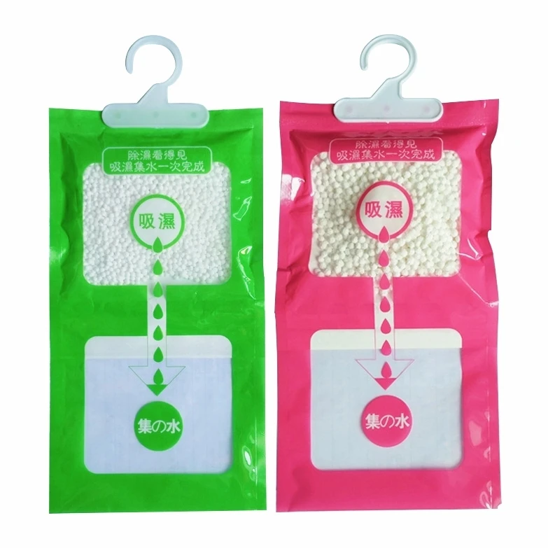 Manufacturer outlet household 200g anti humidity moisture absorber and odor eliminator hanging closet wardrobe dehumidifier bag