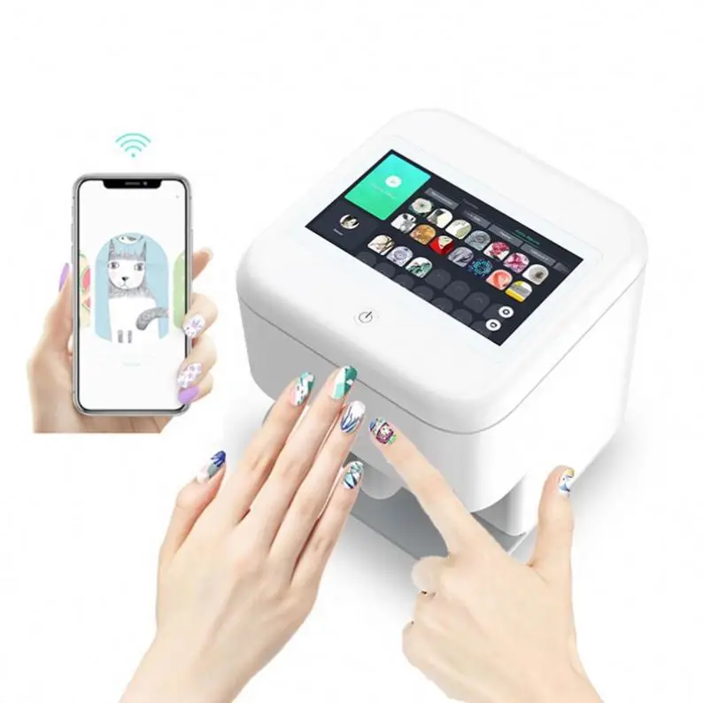 The Newest Wifi Function Printer Machine portable Nail Art Printers 3d nail mobile diy operation