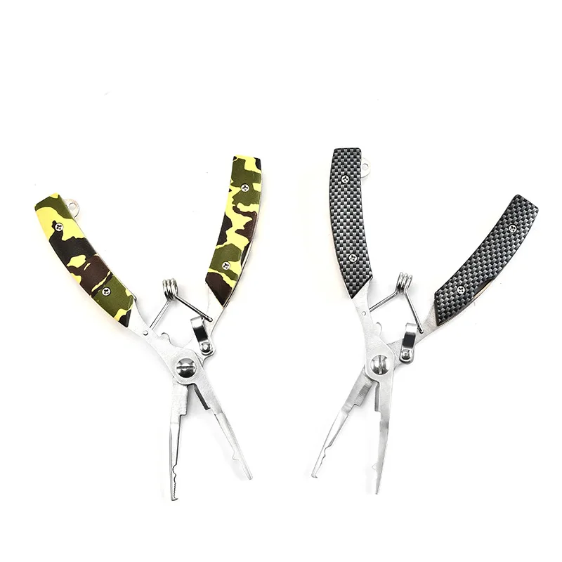 New camouflage handle multifunctional stainless steel lure fishing pliers fishing line scissors sharp mouth fishing gear