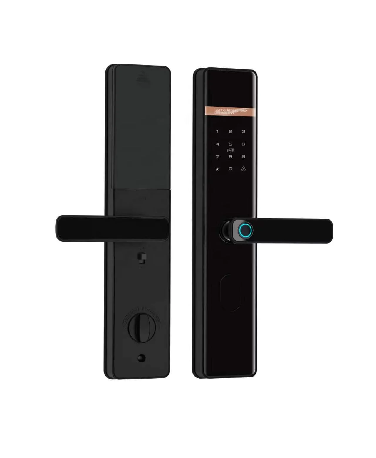 One grip opens Smart lock latch door lock fingerprint password card key unlock ways lock