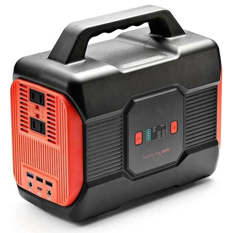 Oem Logo 300W Lithium Battery Power Bank Station Rechargeable Outdoor Solar Power Station 300W For Camping