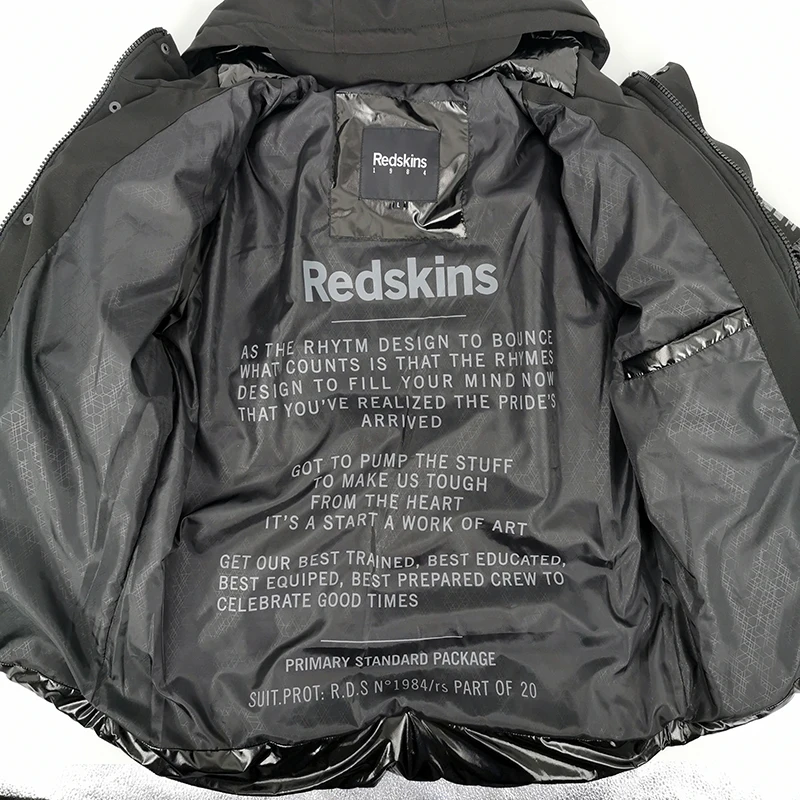 ALIKE Mens Warm Puffer Jacket Block Color Thicken Padded Water Repellent & Breathable Men Winter Jacket With Hood