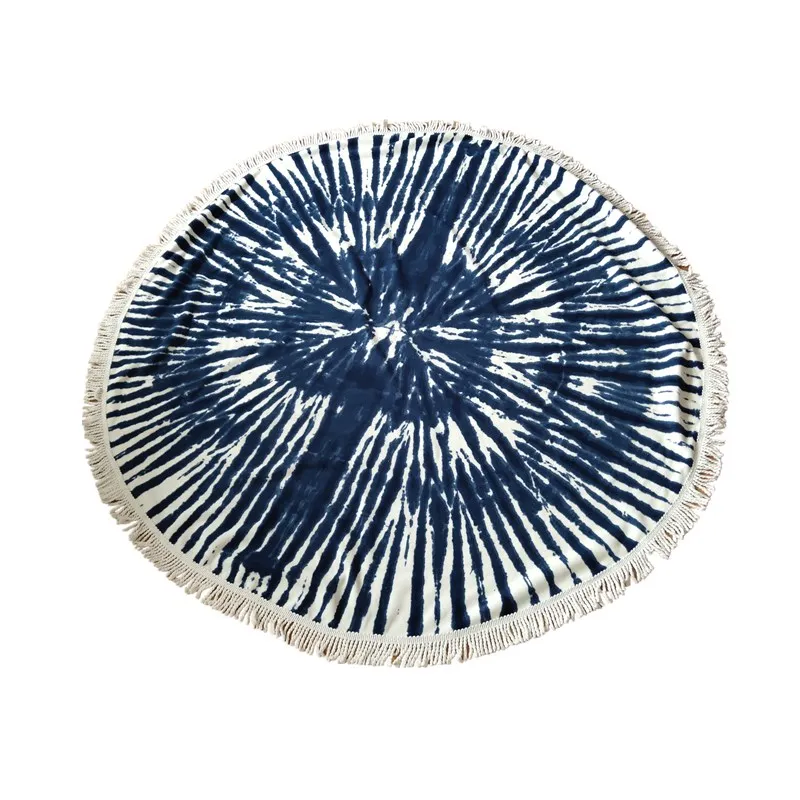 High Quality Quickly Drying  100% Microfiber printed Round Beach Towel