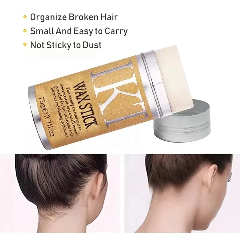 Hair Styling Pomade Stick Not Greasy Rapid Fixing Short Broken Hair Wax 75g