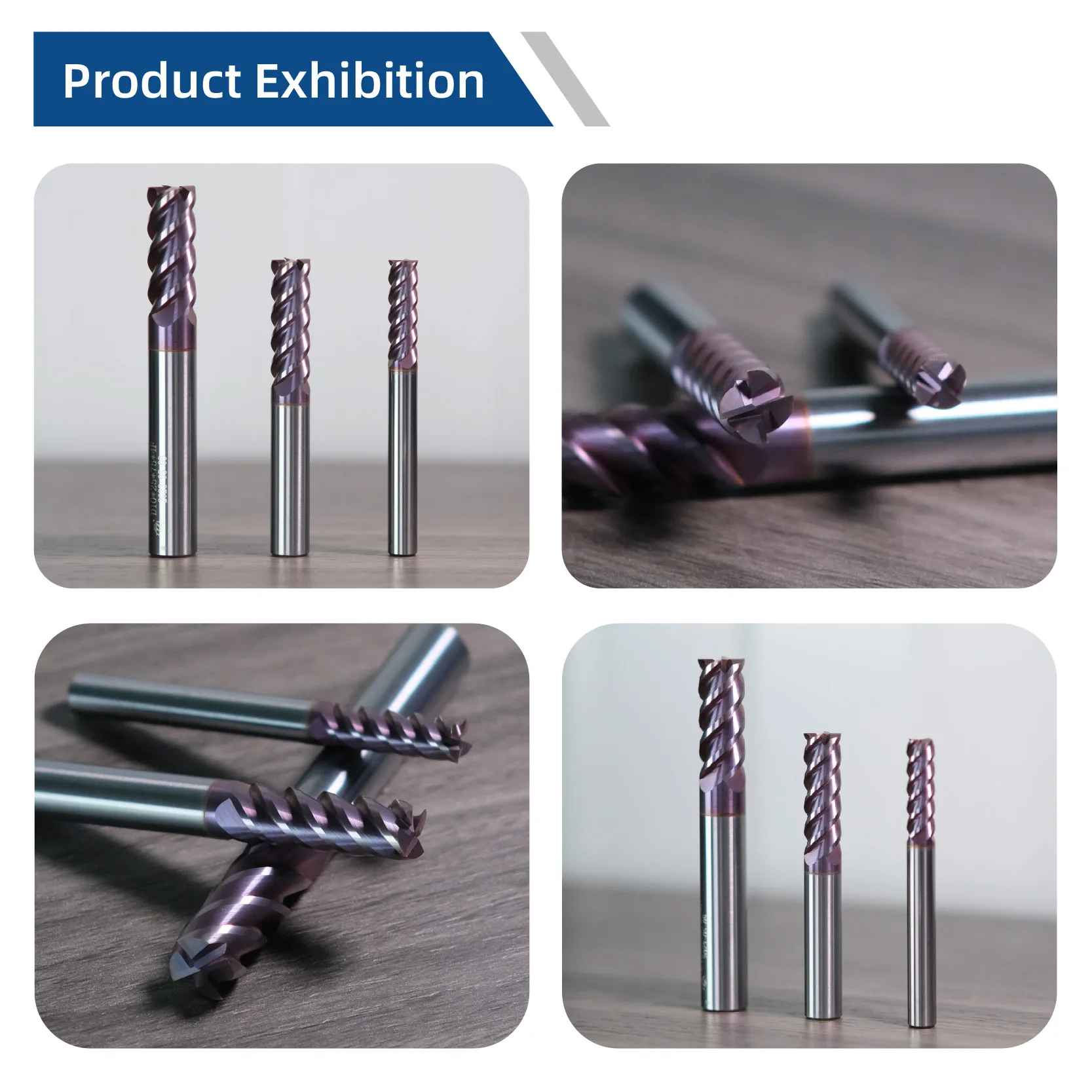 Manufacturer Precision Fine Finish Cutting Tools Carbide End Mills Coated CNC Router Bits Milling Cutters for Metal Woodworking