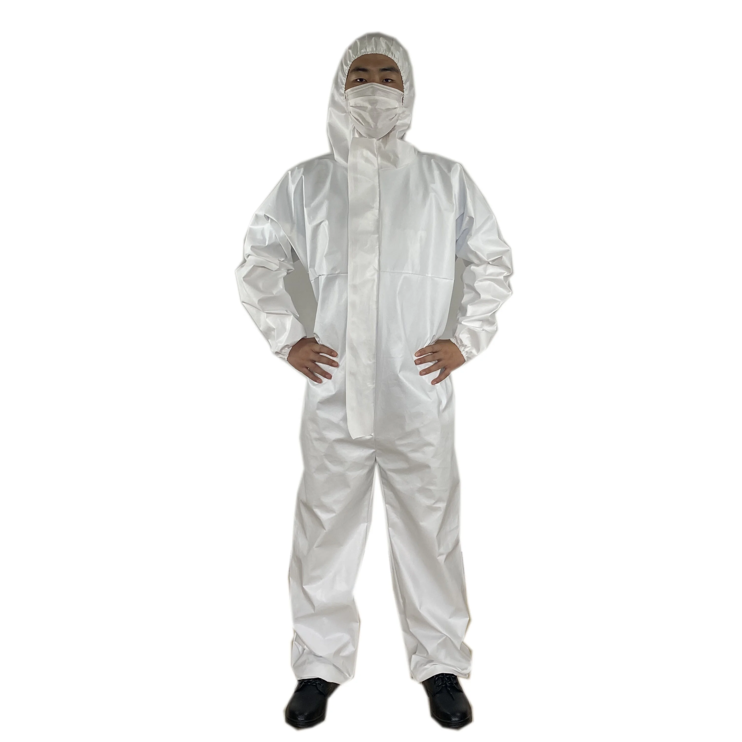 Guardwear PPE Hazmat Suit TYPE 5/6 White Non-Woven Disposable Protective Coverall