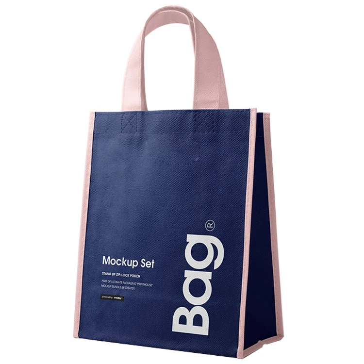 Экологичные многоразовые продуктовые нетканые сумки ecobag из переработанного полипропилена ламинированная Нетканая ткань сумка для покупок с пользовательским принтом логотипа