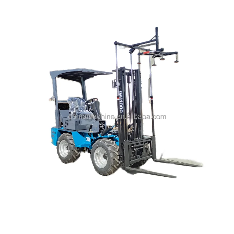 4x4 hydraulic forklift 1000KG honey bee forklift truck with EPA engine  for beekeeping