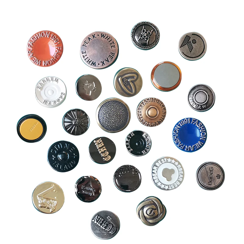 OEM and ODM custom jean button cross metal rivets zinc alloy jeans denim collection jeans buttons 17mm