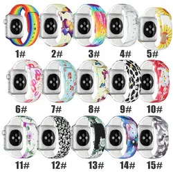 Силиконовый резиновый ремешок для часов с регулируемыми лентами Apple Watch серии 1/2/3/4/5 5 40 мм 44 38