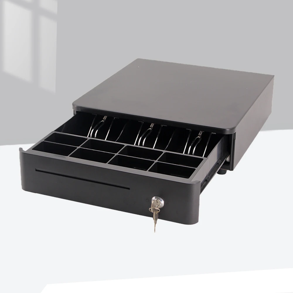 HER-330 China Supplier electronic 5 bill 8 coins metal case pos cash safe drawer