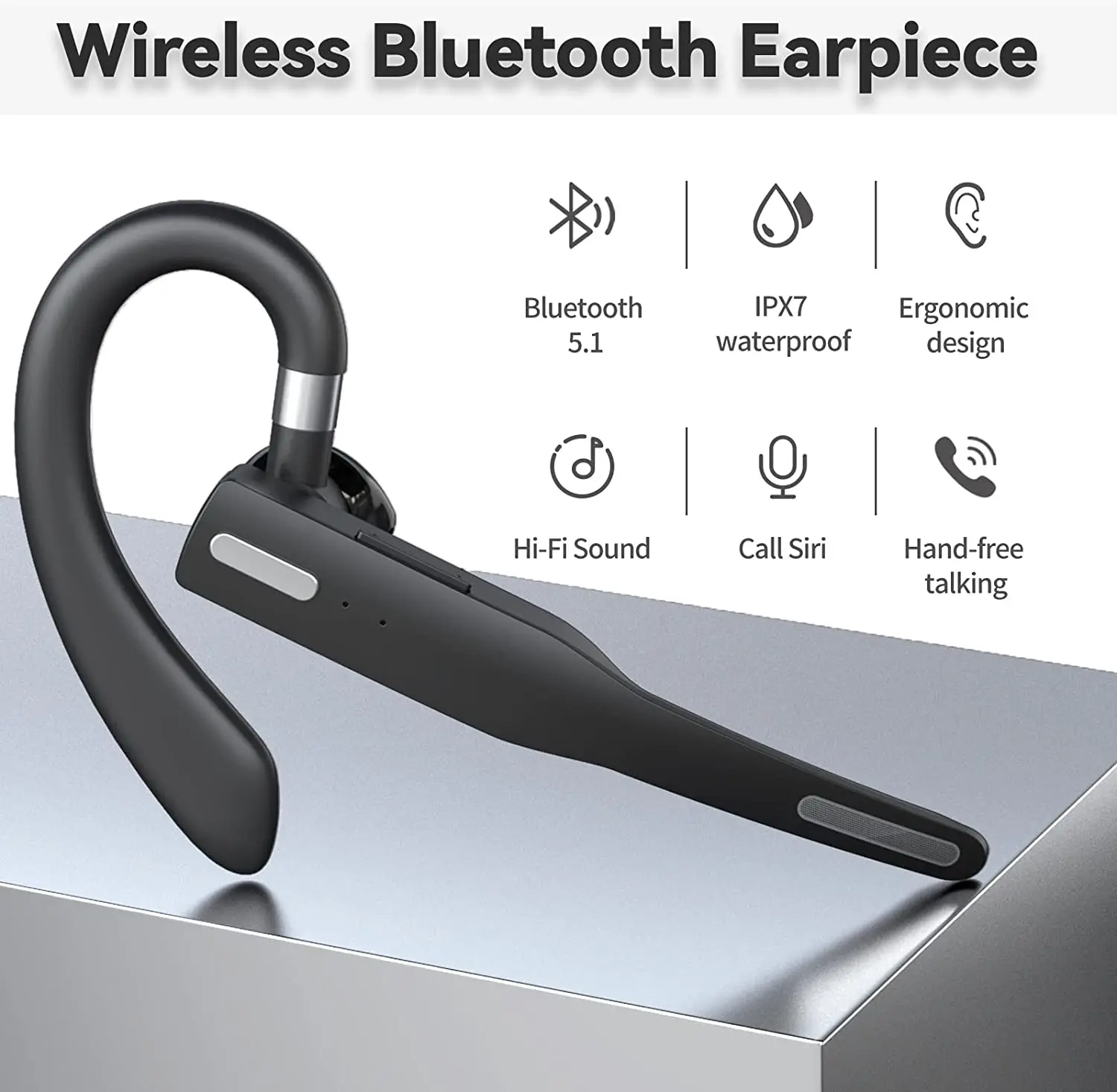 Wireless Bluetooth Headset Microphone Stereo Headphones With Sports Headset Business Earphone