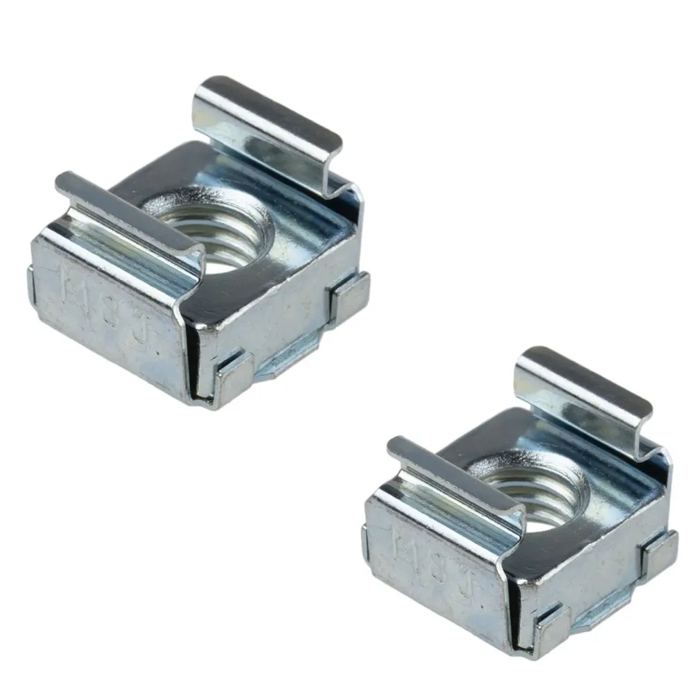 Custom Stainless Steel Cage Nuts Steelwith Spring Clip Set Card Floating Nuts Square Rack Mount Cabinet Cage Nut