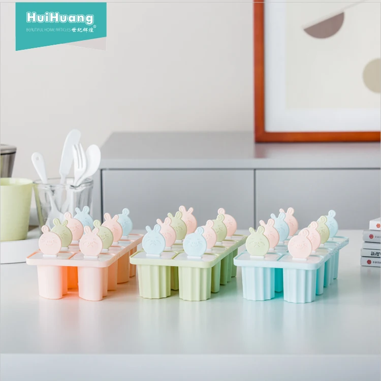 
2019 hot sale Amazon high quality food grade cartoon 1 set 8pcs ice cream sticks mold ice cream popsicle mold ice pop molds 