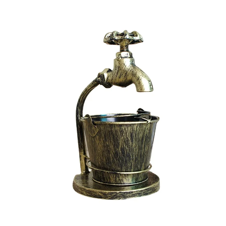 Wholesale Factory Custom High Quality Portable Vintage Hydrovalve Metal Ashtray for Home Decoration