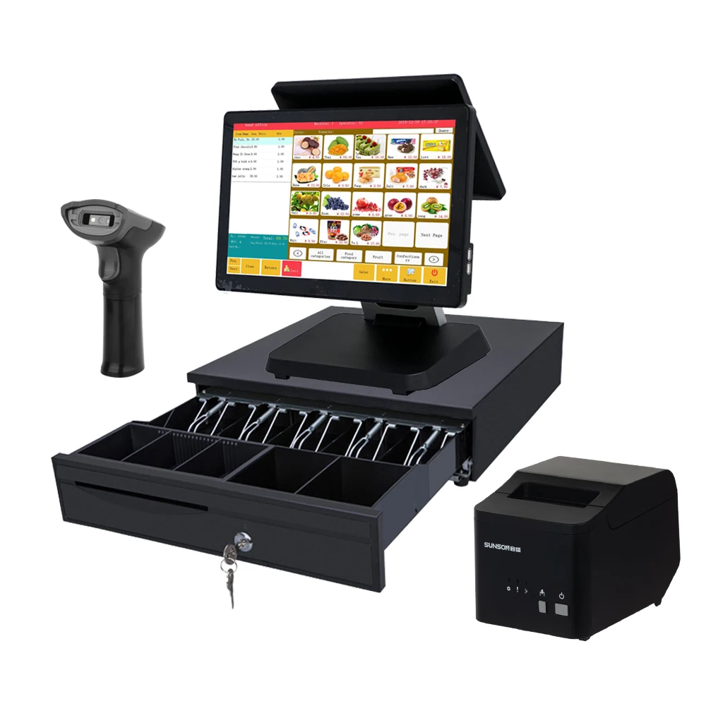 Supermarket Pos System Cash Register Pos Machine Android All In One For Small Business