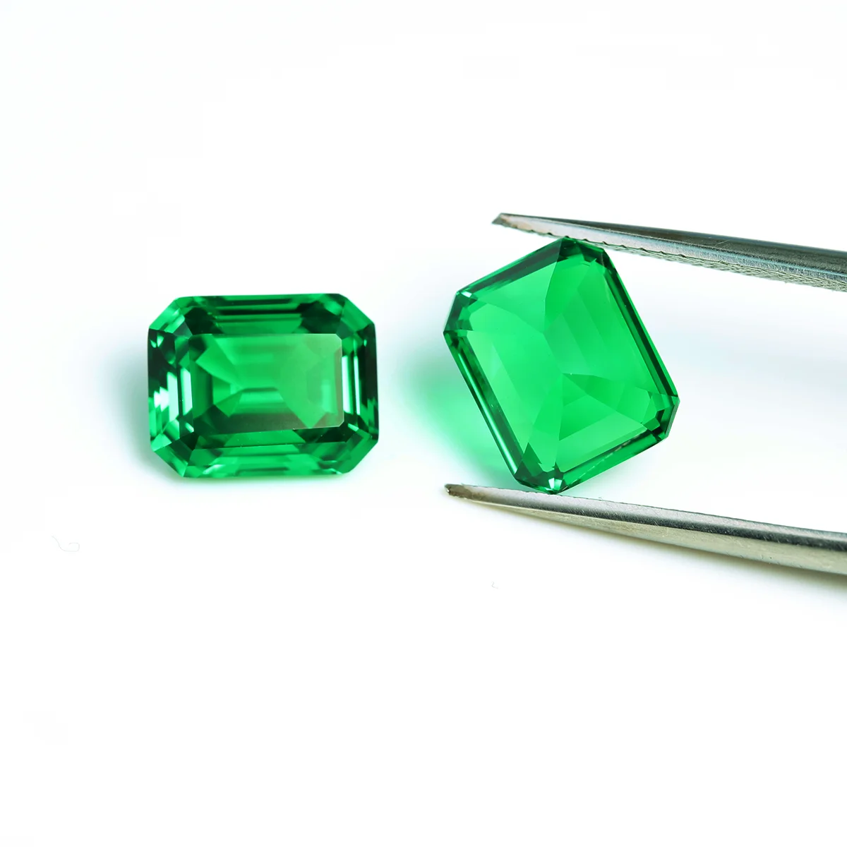 Wholesale Lab Grown Emerald Colombia Emerald Cut Gemstone Synthetic  Loose Stones Emerald