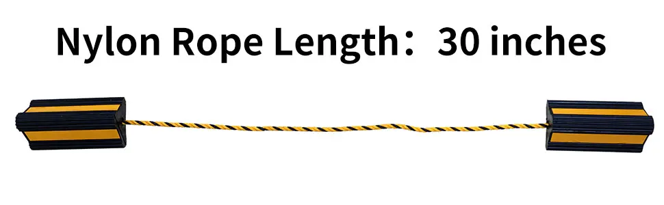 Heavy Duty Rubber Wheel Stopper Portable Aircraft Wheel Chocks  with Yellow reflective strips for Travel Trailers, Cars