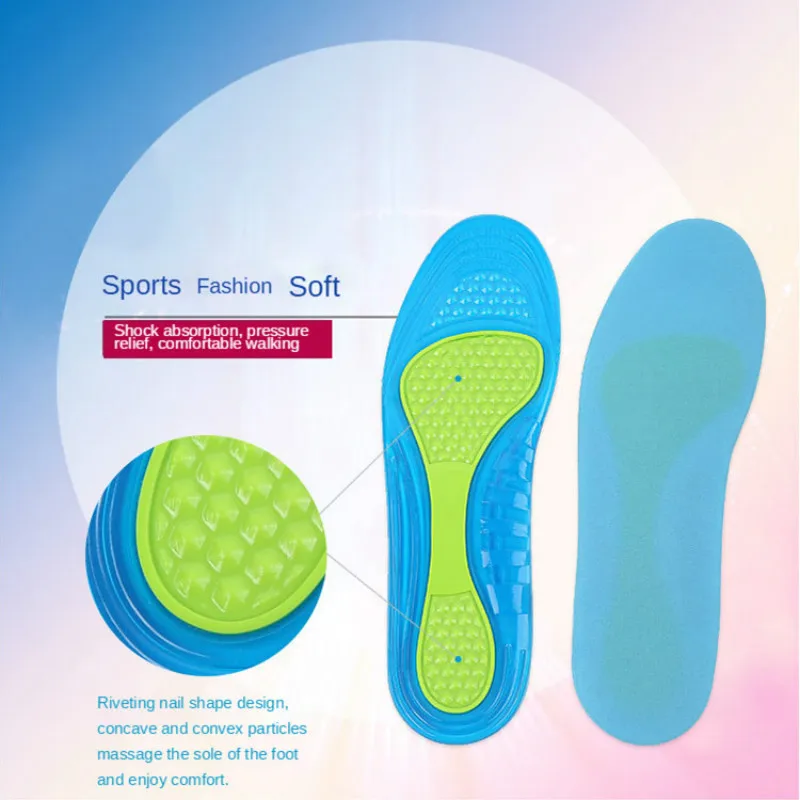 Velvet Surface Shock Absorption Insoles Slow Pressure Sweat Absorption Leisure Sports Running Foft  Shoes Pad Insert Foot Care