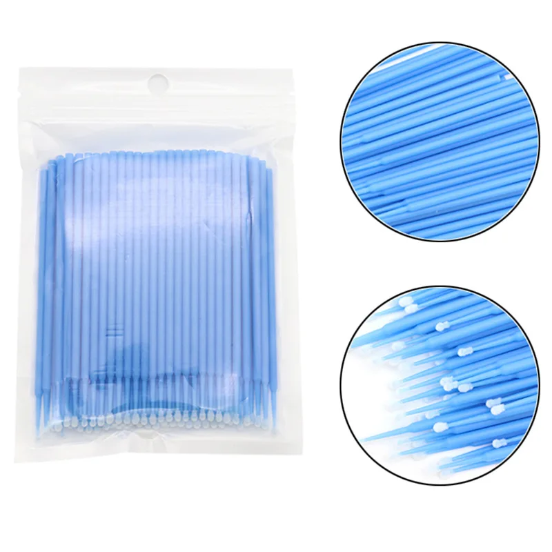 Disposable Micro Brush for Eyelash Extension 100pcs Bag Beauty Micro Brushes Applicator Mascara Wands