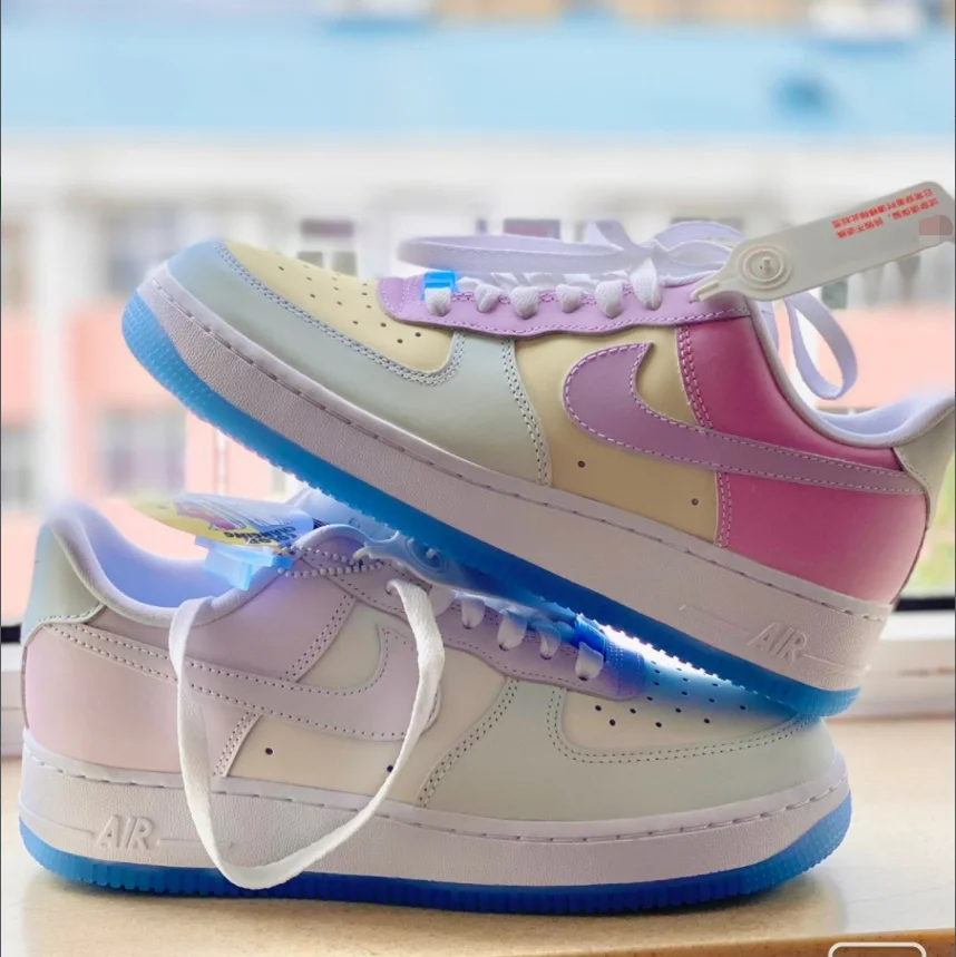 Лидер продаж 2021, женская обувь Nike Air Force 1, фотохромная женская обувь с УФ-изменением цвета