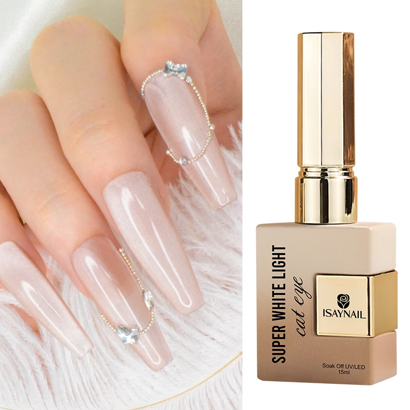 Hot Selling Nail Products Super White Light Cat Eye Polish Wholesale Lasting Long 3d 9d Cat Eye Nail Gel Polish