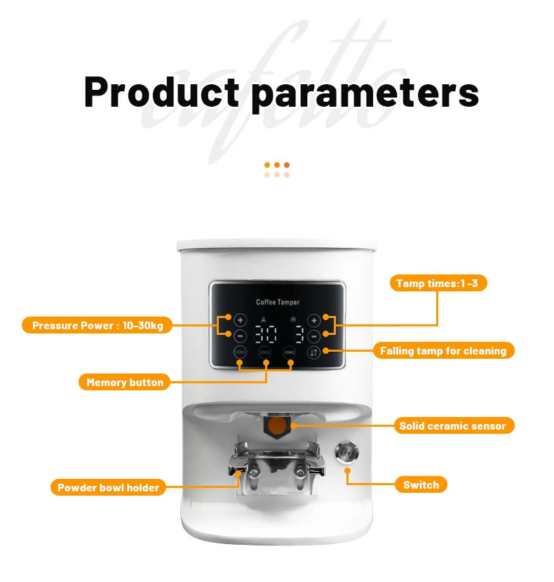 24V Professional Commercial 58mm Espresso Tamper Electric Coffee Portafilter Tamper Machine