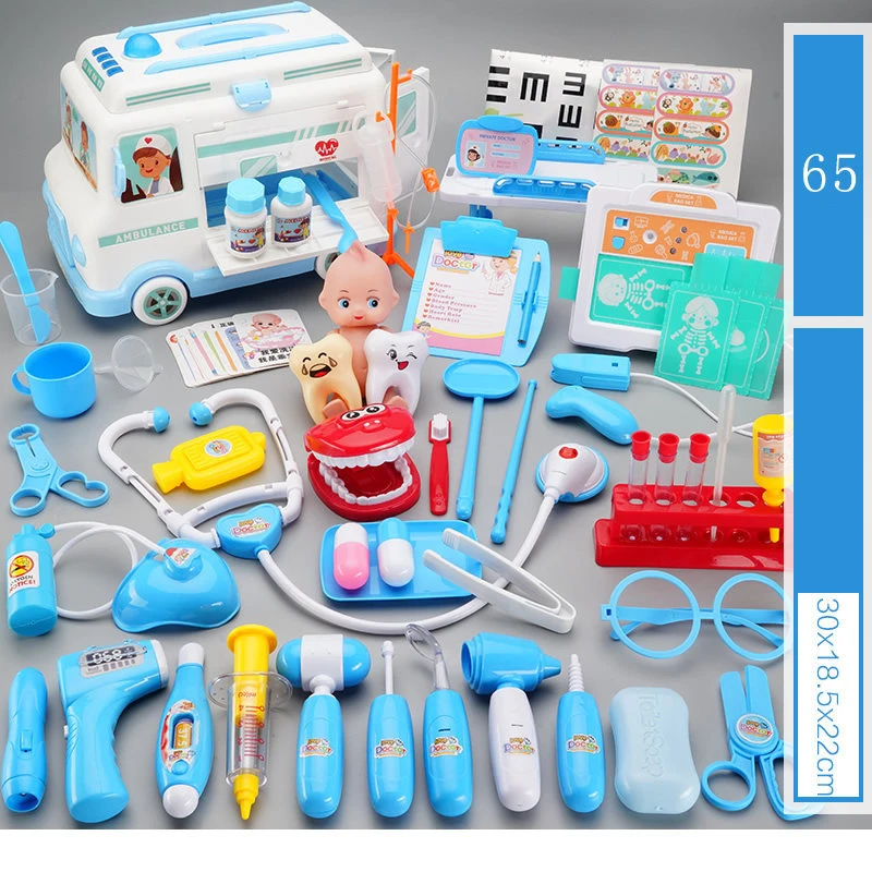 Plastic Pretend Doctor Bag Kid Dentist Role Play Children Education Medicine Box Kit Tools Doctor Set Toy For Girls