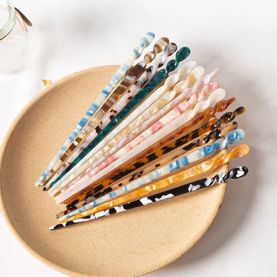 Fashion Chinese Style Hair Sticks Vintage Acetate Chopstick Women Hairpins Hair Clips Pins Wedding Hair Jewelry Accessories