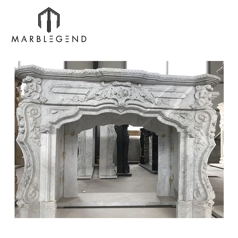 European style well polished natural manufacturer italian stone fireplace mantel designs hand carved marble fireplace frame