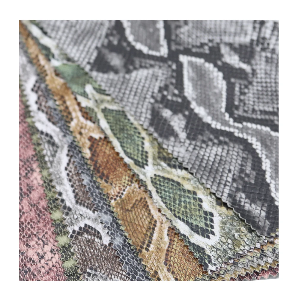 Artificial Natural Gloss Snake Imitation Skin Fair And Lovely Advanced Python Skin Leather For Jacket/Bags