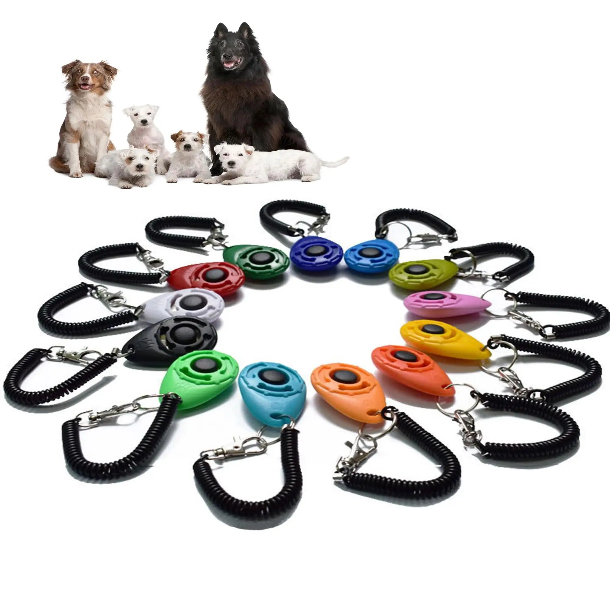Customized Logo Pet Training Dog Trainer Clicker Positive Behavior Reinforcer for Pets Use to Reward and Train