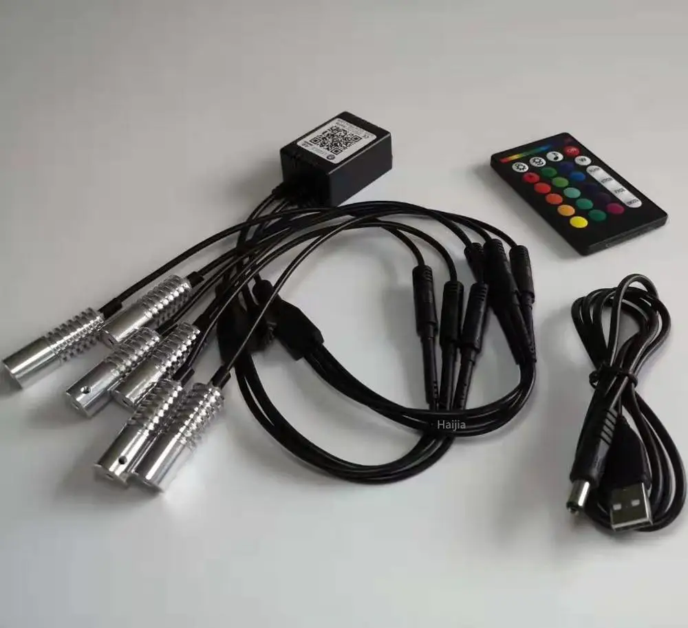 USB RGBW светодиодный мини алюминиевый корпус синхронное изменение цвета 1 буксир 4 /1 5 / 6 волоконный источник