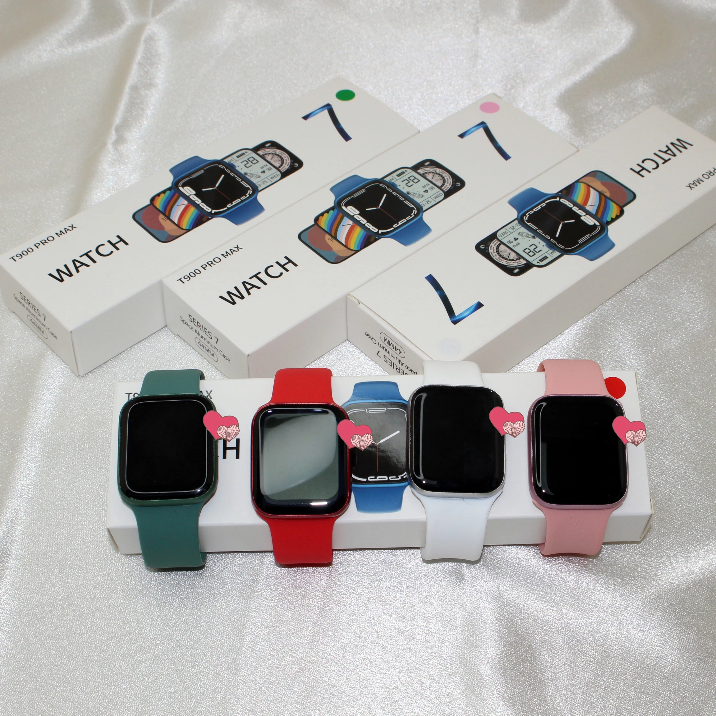 Free shipping Series 7 Smart Watch IP68 T900 pro max Wireless Charger Blood Pressure montre intelligente ios Smart Watches