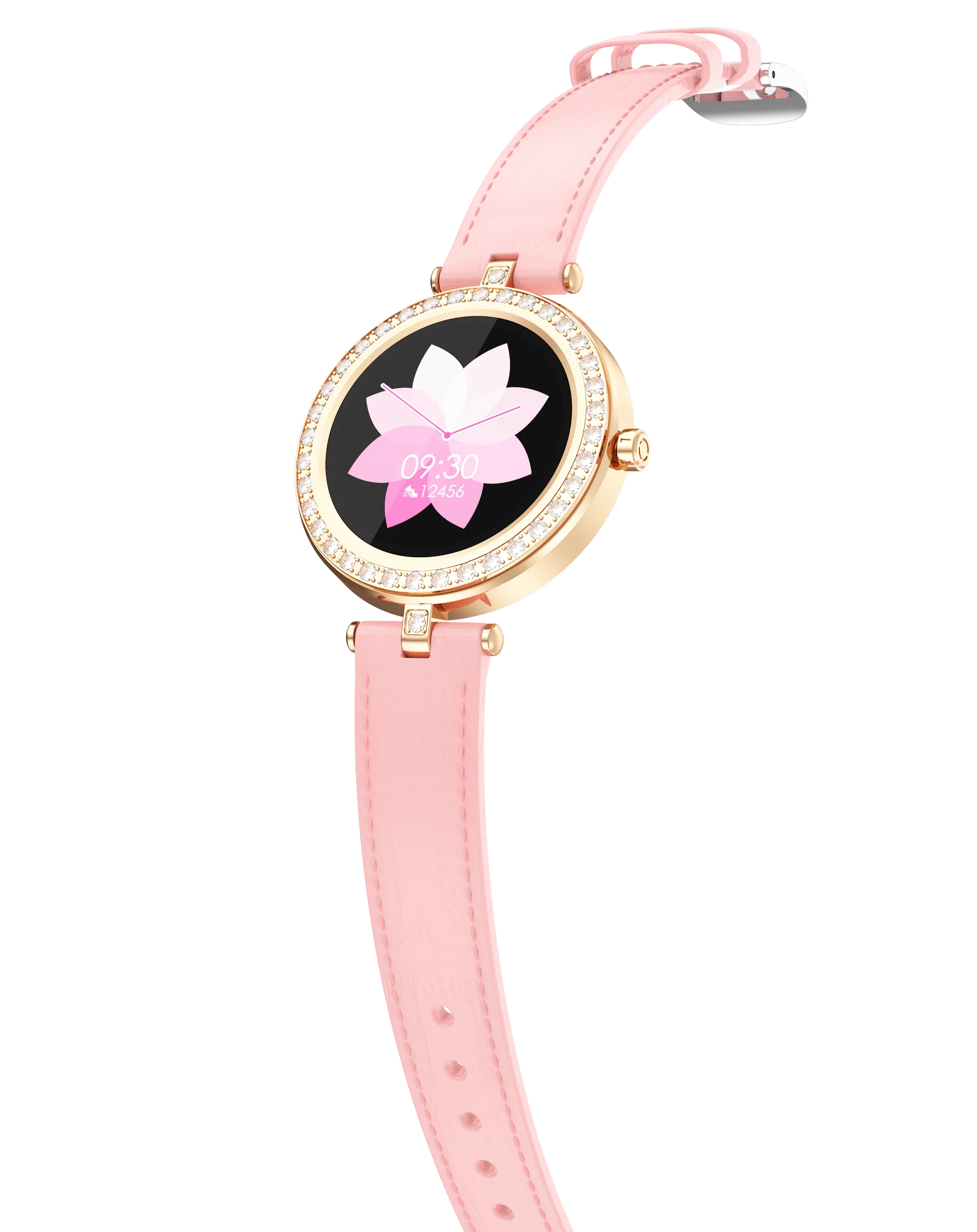 
CLOC multilingual round screen student step measurement message push call waterproof sleep monitoring Android smart watch 