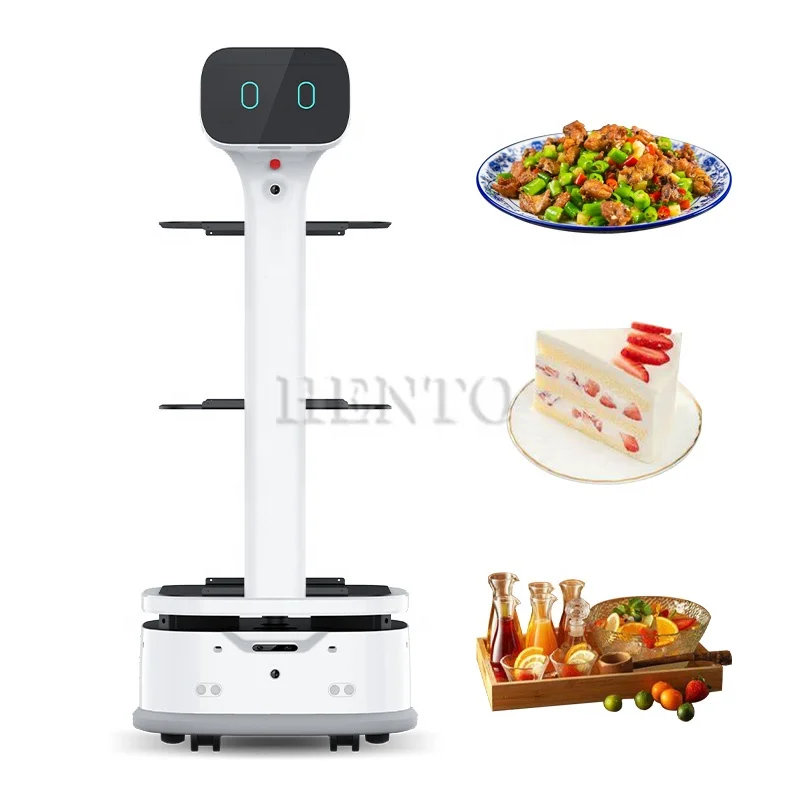 Multiple Languages Food Service Robots / Sushi Delivery Robot / Restaurant Robot Waiter Service