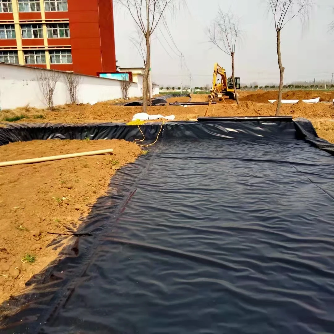 1m width 2mm thickness Black HDPE Geomembrane used for Tree Root Barrier