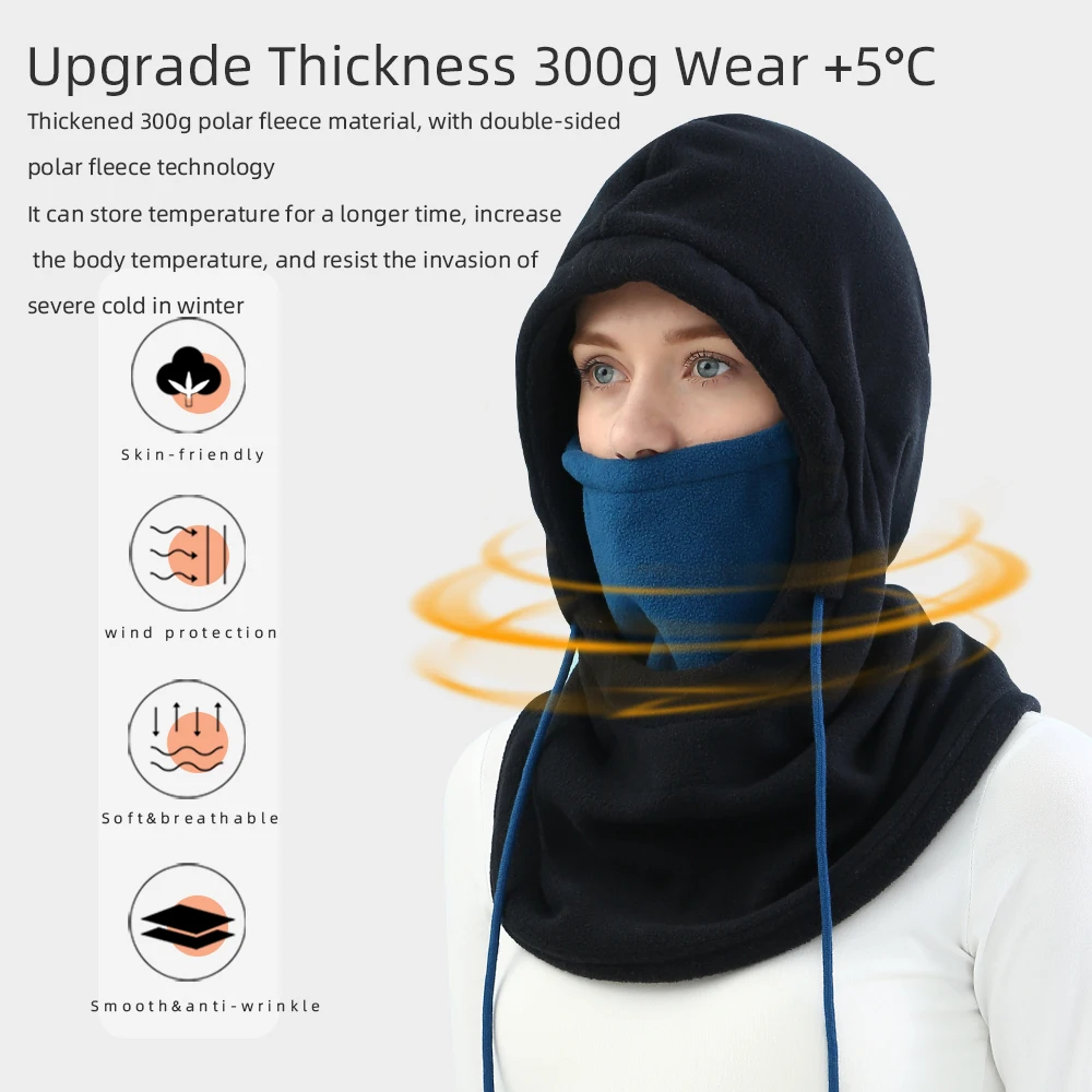 RTS Winter Cycling Neck Gaiter Thermal Ski Mask Face Cover Windproof Balaclava Outdoor Sports Running Scarf Beanies Hats