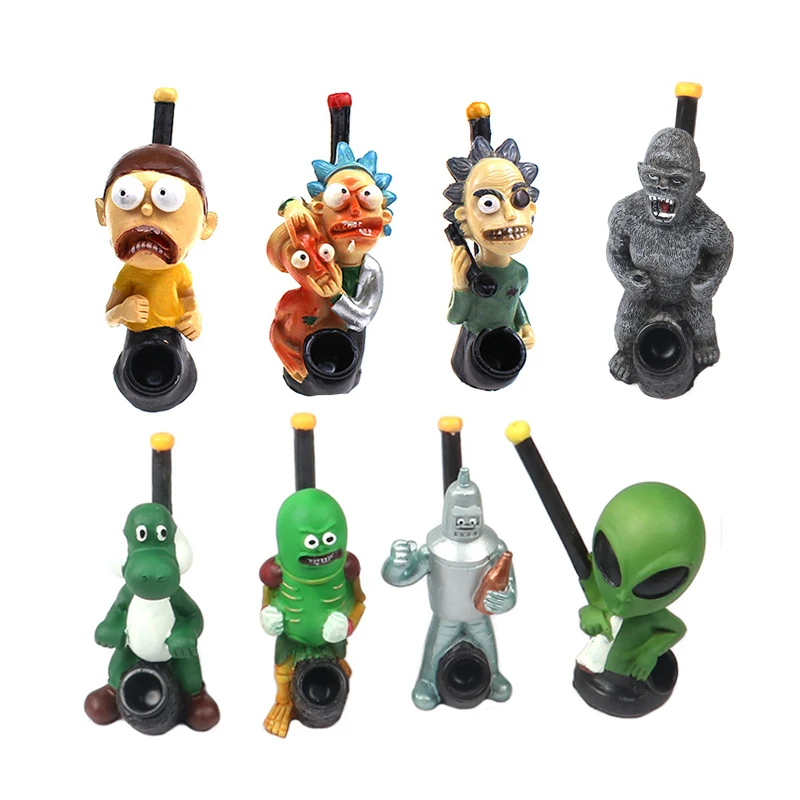 New hot selling creative character modeling resin smoking pipe weed resin pipe