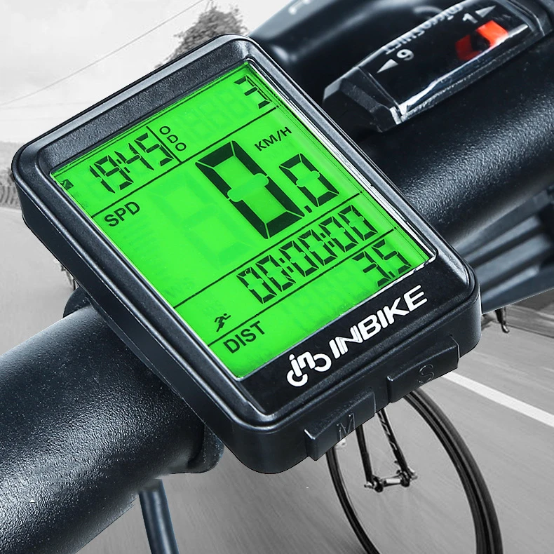 LED Digital Wireless Bike Speedometer Backlight  2.1in Waterproof Mountain Road Bicycle Computer Stopwatch