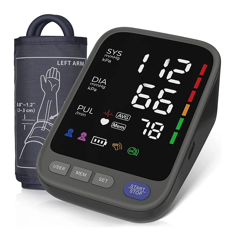 Factory supply new self developing Household Large Electronic LCD Blood Pressure Monitor