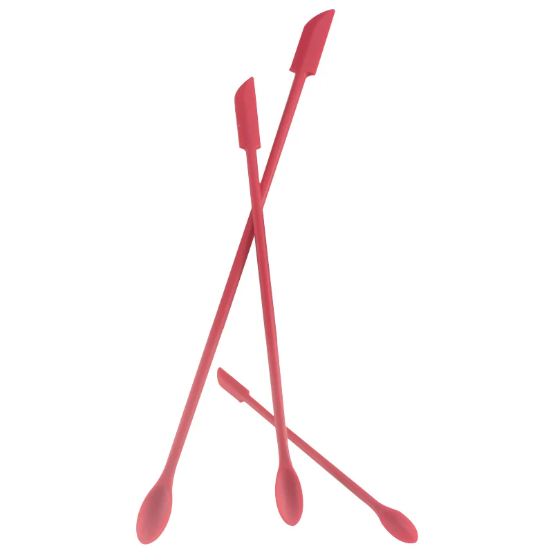 Food Grade Baking Tool Set 3 Pcs Mini Long Silicone Spatula Spoon Set For Kitchen Accessories